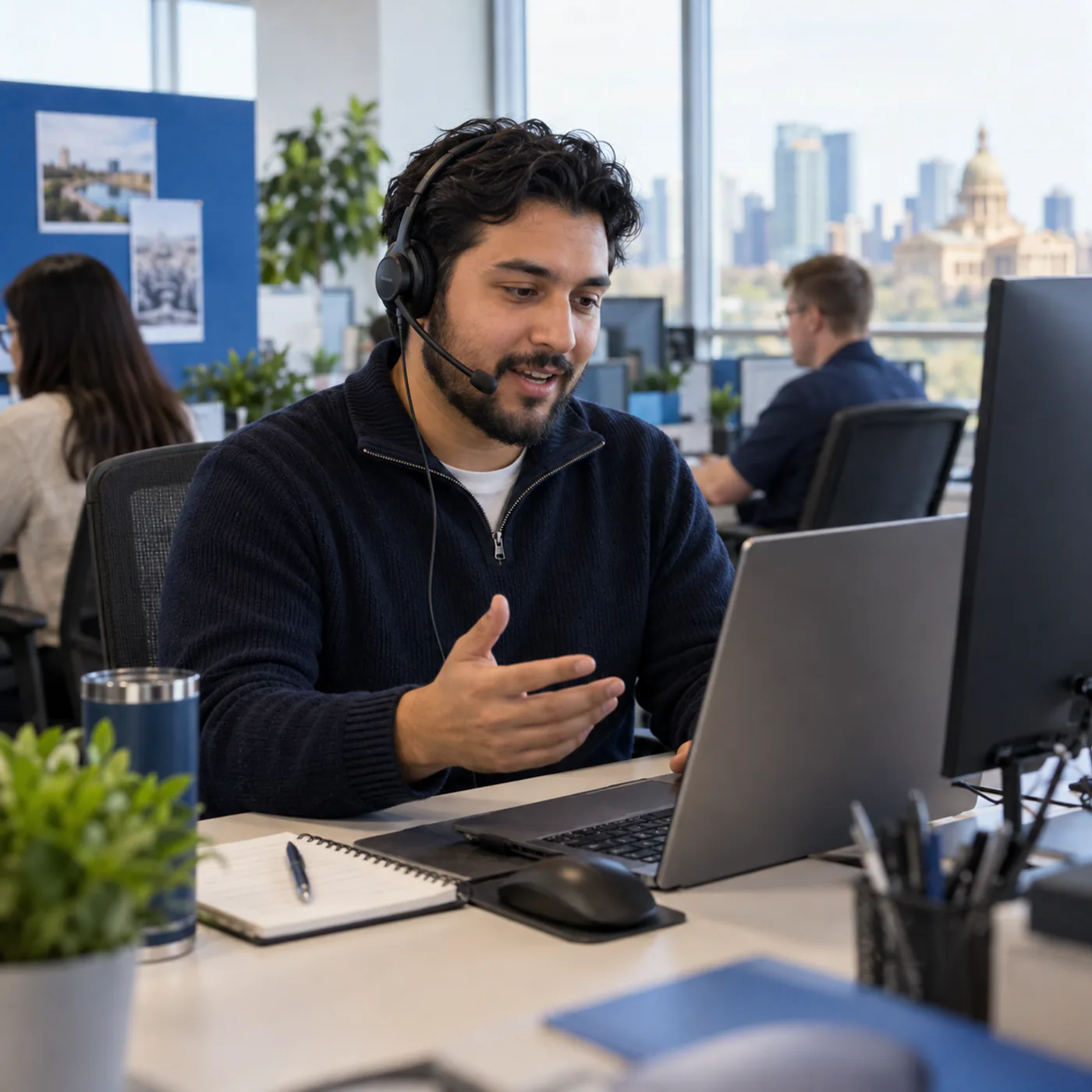 IT helpdesk Edmonton analyst providing responsive remote computer support from a local office