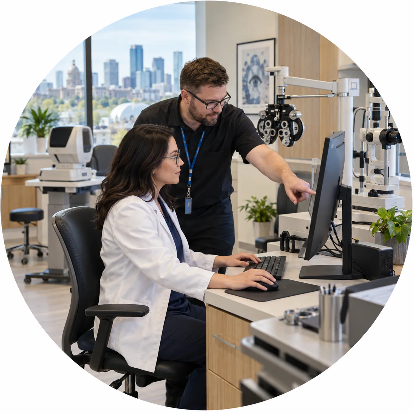 Managed IT services Edmonton optometry clinic using an upgraded and secure workstation